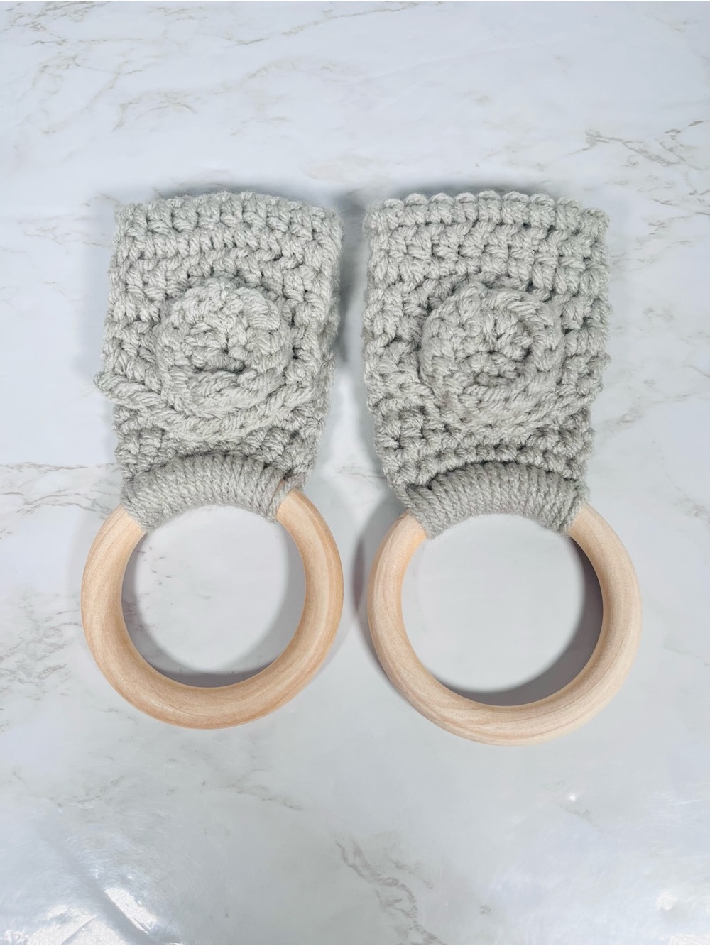Crochet Towel Holders Set Of 2 - Pick Your Color - Picture 7 of 8